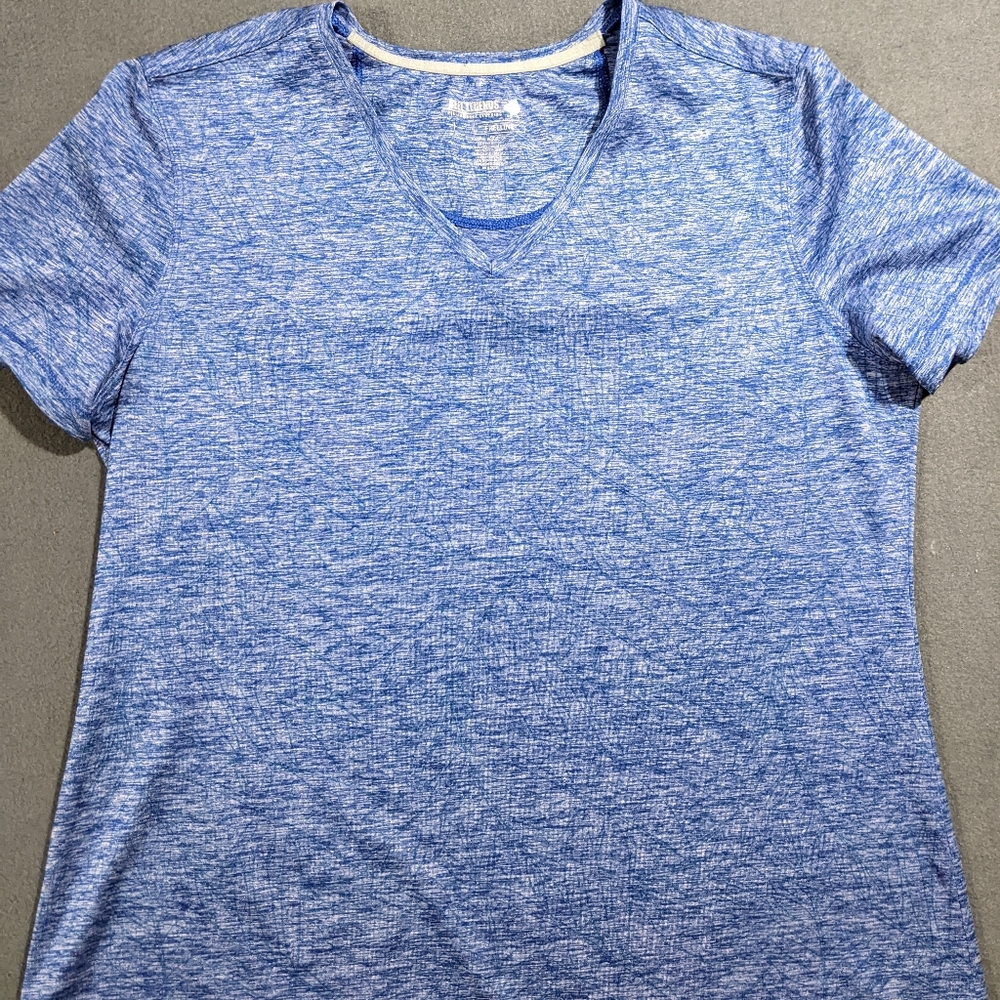 Reel legends large blue‎ polyester summer comfort shirt v-neck